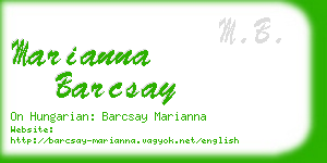 marianna barcsay business card